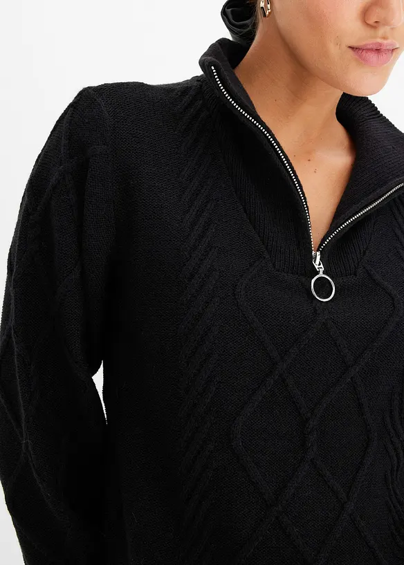 Pull camionneur en maille torsadée, bonprix
