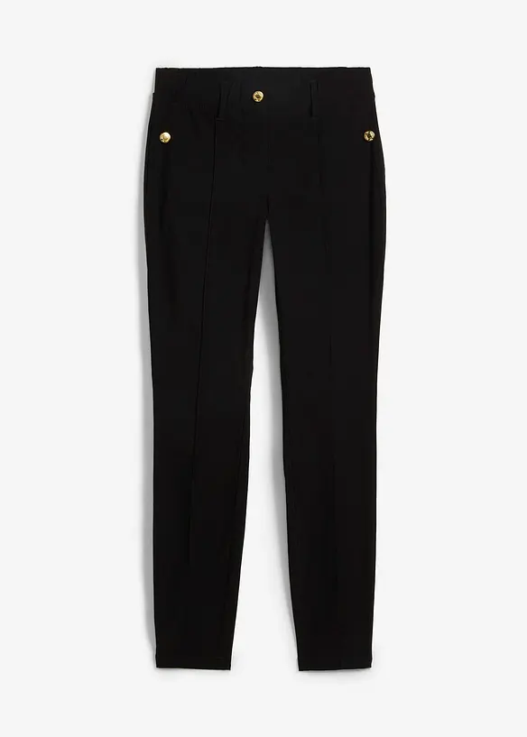 Pantalon extensible à taille élastiquée, viscose majoritaire, bonprix