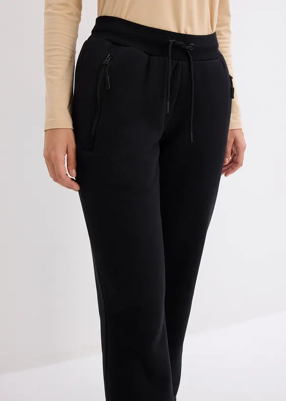 Pantalon de jogging large avec doublure polaire, bonprix