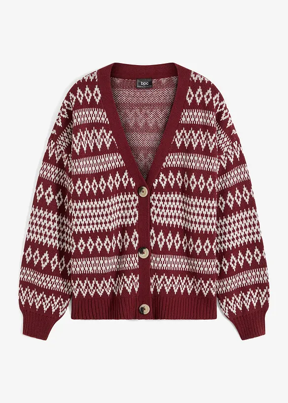 Gilet norv&eacute;gien en maille avec boutons, bpc bonprix collection