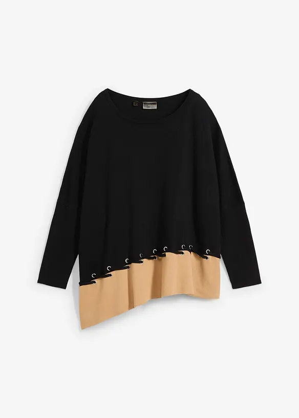 Pull poncho en fine maille, bonprix