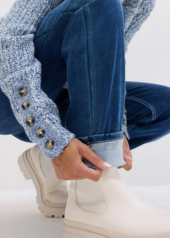 Jean chaud droit, taille haute, bonprix