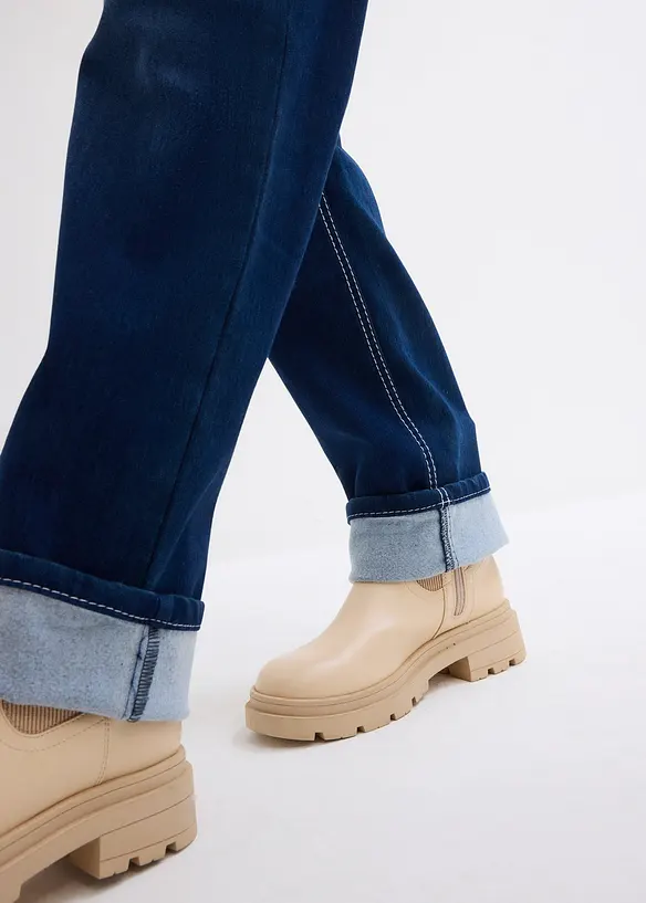 Jean chaud droit, taille haute, bonprix