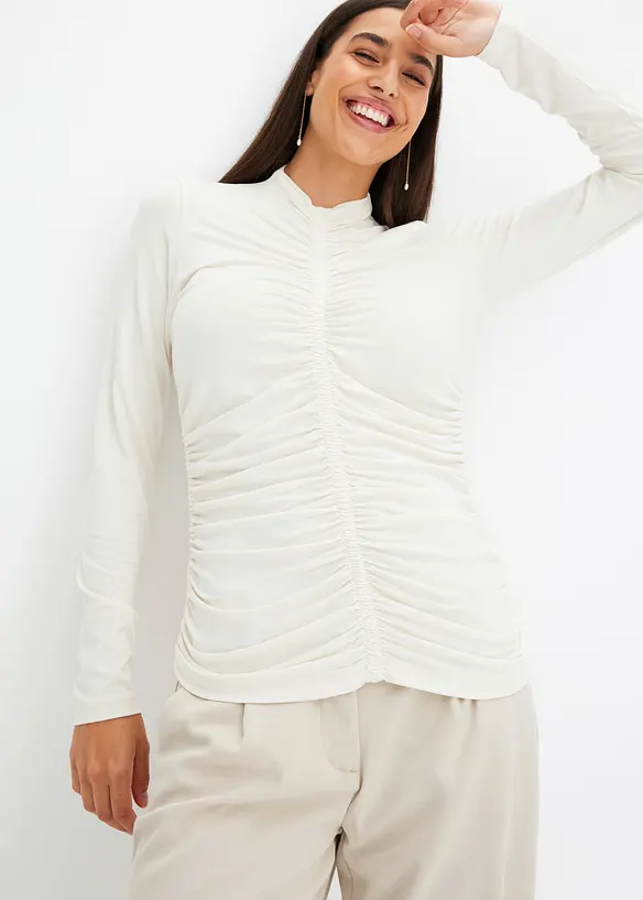 T-shirt froncé, bonprix