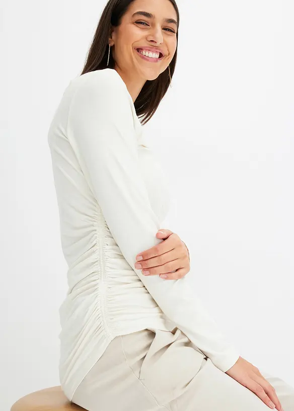 T-shirt froncé, bonprix