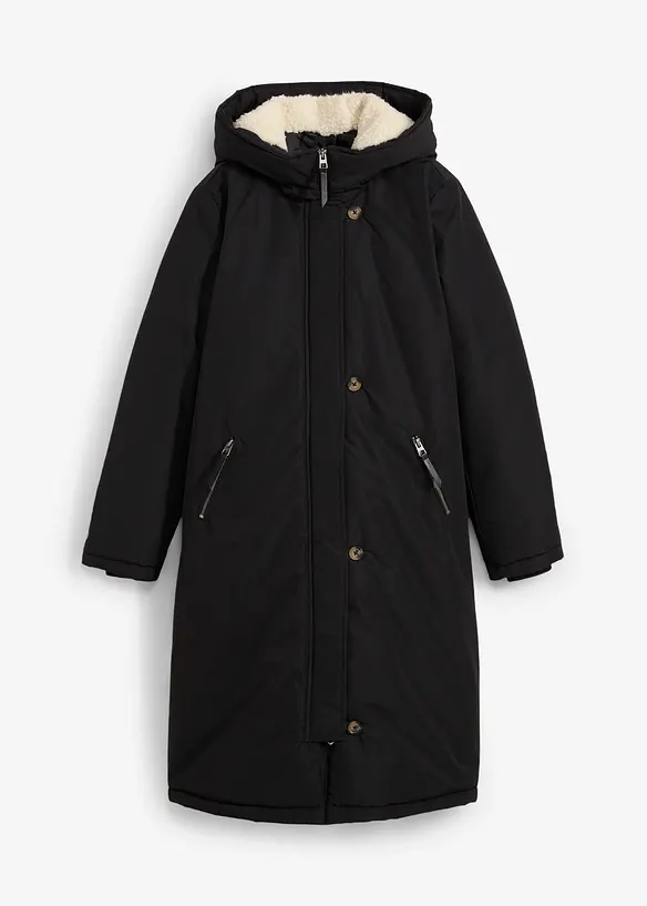 Manteau d’hiver avec doublure capuche en polaire peluche, bonprix