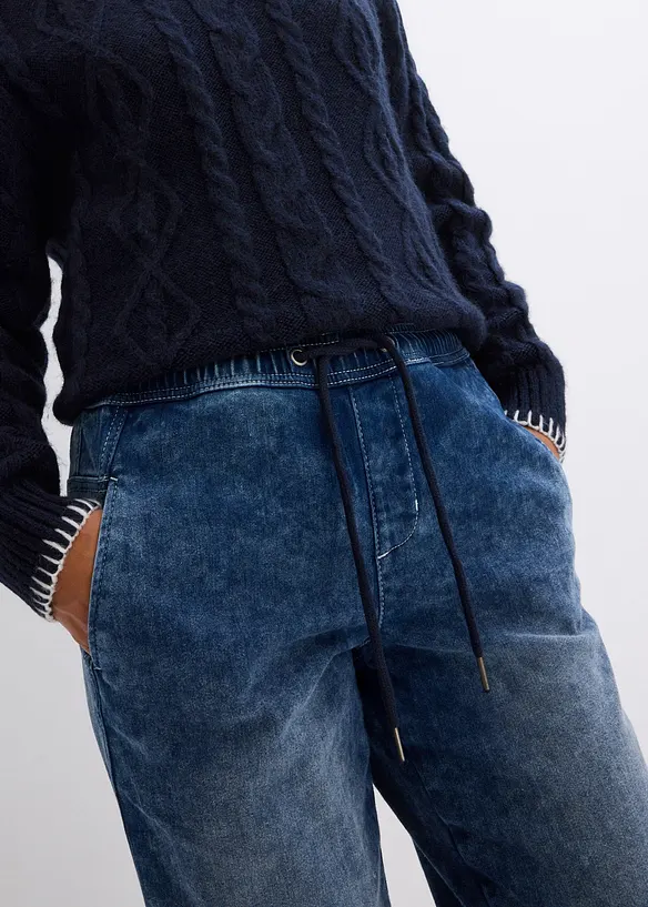 Jean boyfriend taille mi-haute, thermique, bonprix