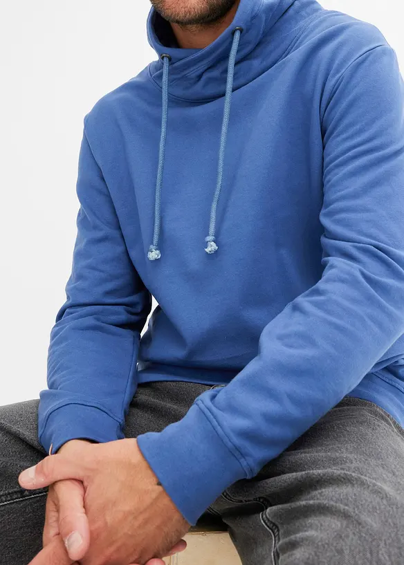 Sweat col châle 100% coton, bonprix