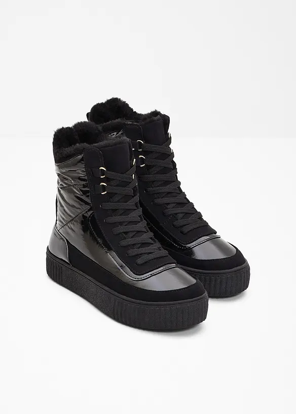 Boots fourrées à lacets, bonprix