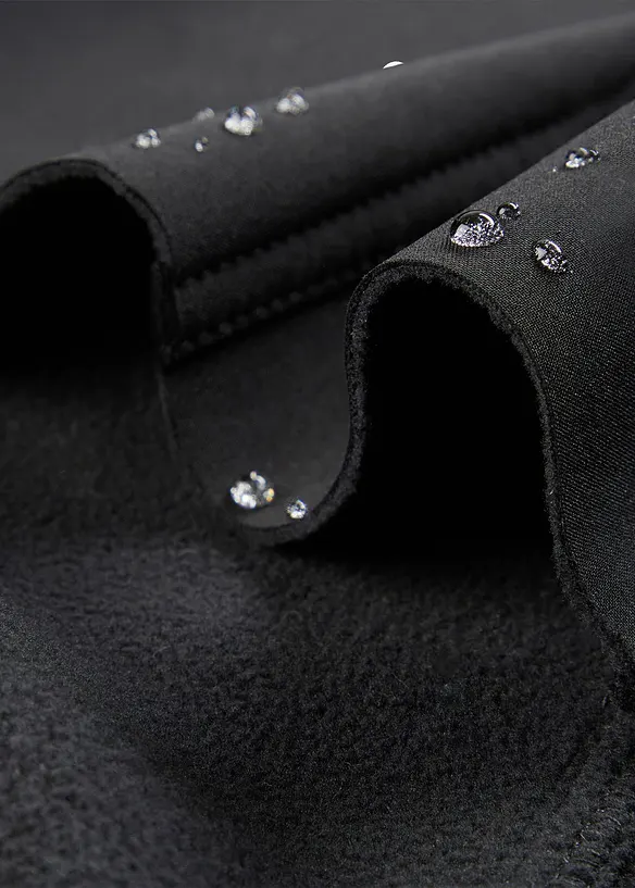 Pantalon déperlant en softshell extensible avec taille élastiquée, bonprix