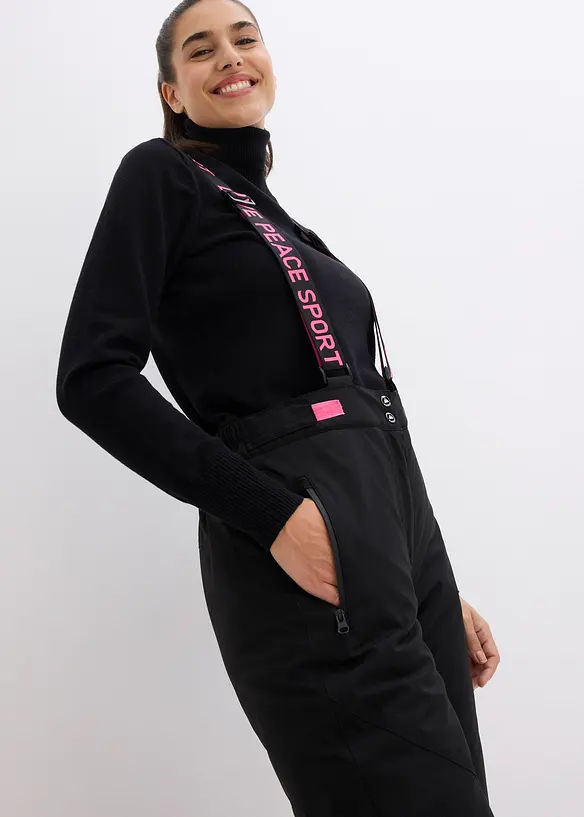 Pantalon de ski thermique imperméable avec bretelles amovibles, bonprix