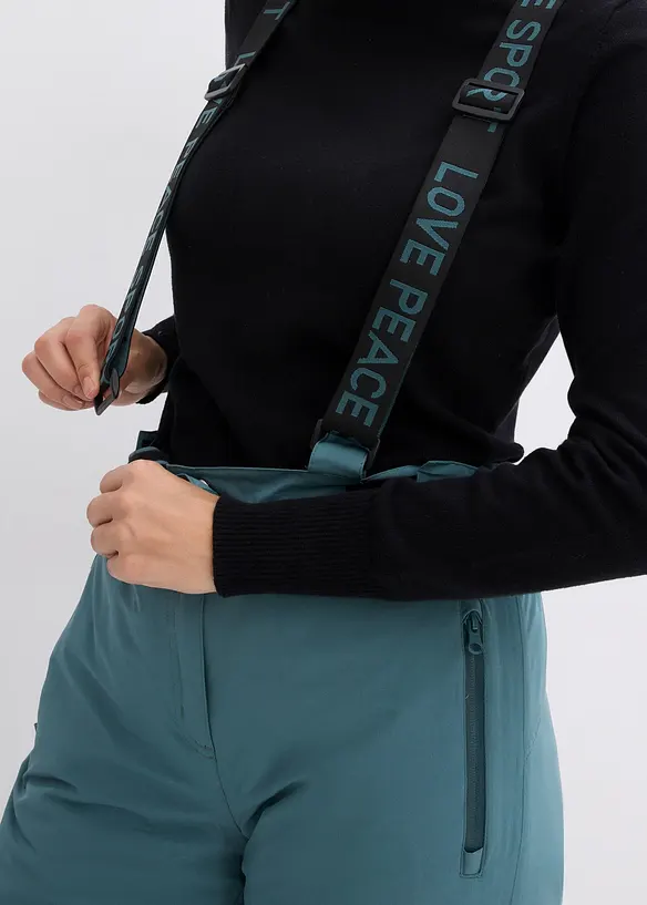 Pantalon de ski thermique imperméable avec bretelles amovibles, bonprix