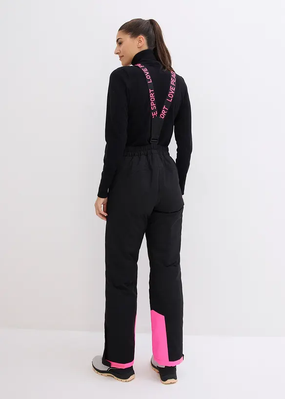 Pantalon de ski thermique imperméable avec bretelles amovibles, bonprix