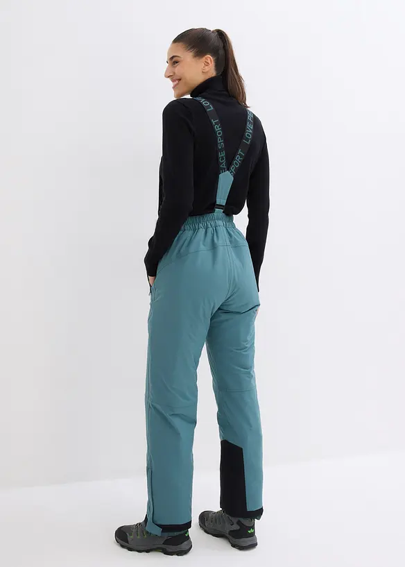 Pantalon de ski thermique imperméable avec bretelles amovibles, bonprix