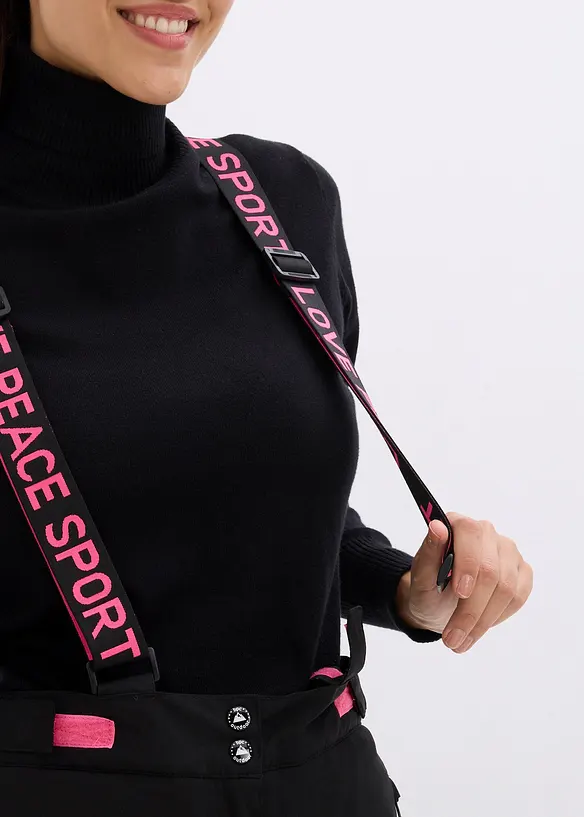 Pantalon de ski thermique imperméable avec bretelles amovibles, bonprix