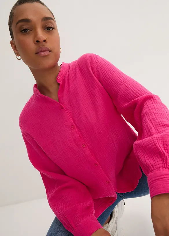 Chemisier long en gaze de coton, bonprix