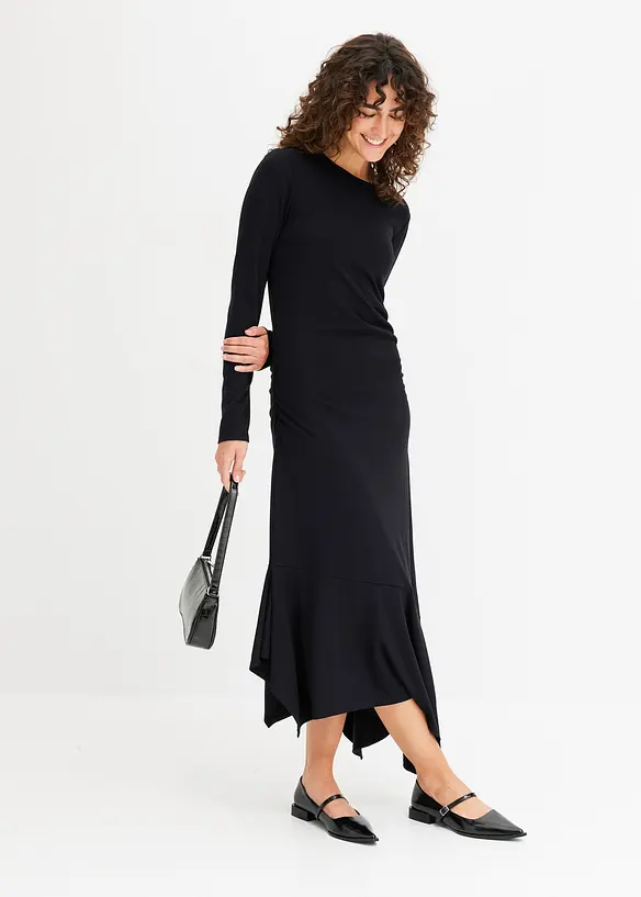 Robe en jersey à base asymétrique, bonprix