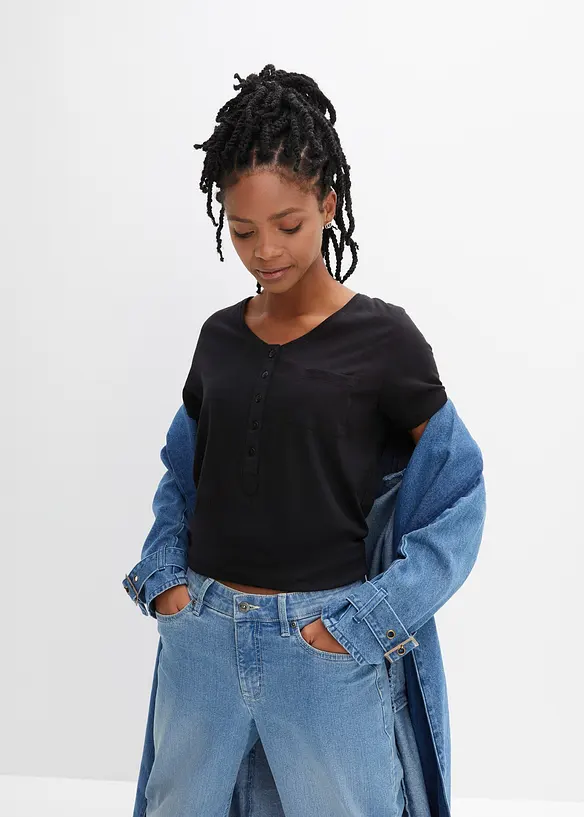 T-shirt en coton et viscose, bonprix