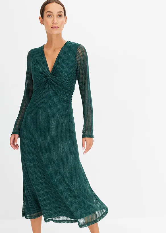 Robe midi &agrave; effet brillant, bonprix