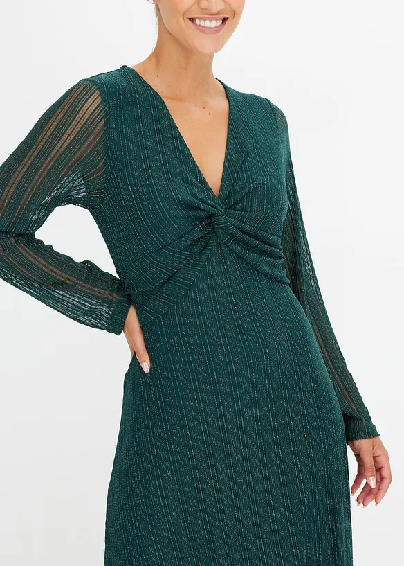 Robe midi &agrave; effet brillant, bonprix