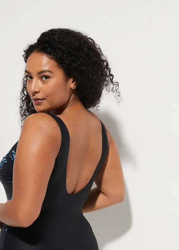 Maillot 1 pièce sculptant à larges bretelles, maintien léger, bonprix