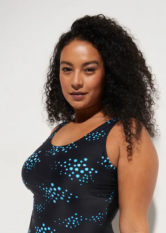 Maillot 1 pièce sculptant à larges bretelles, maintien léger, bonprix