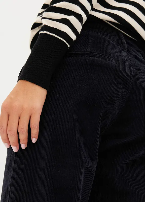 Pantalon large en velours côtelé, bonprix