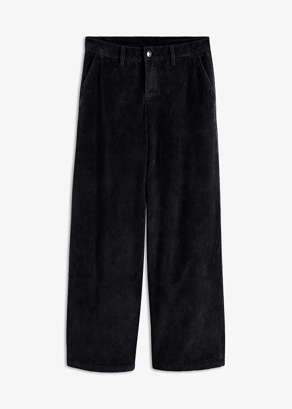 Pantalon large en velours côtelé, bonprix