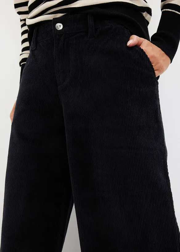 Pantalon large en velours côtelé, bonprix