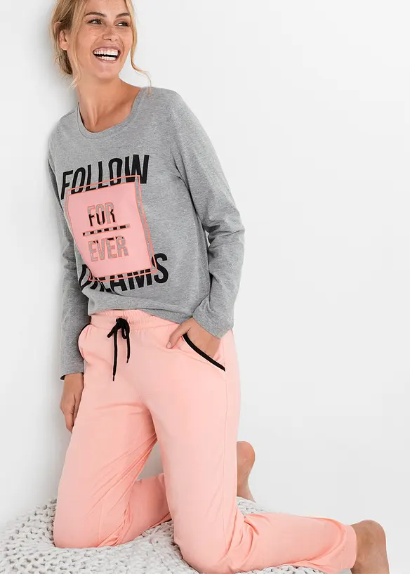 Pyjama en coton et viscose, bonprix