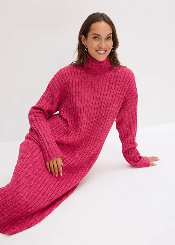 Robe en grosses mailles c&ocirc;tel&eacute;es, bonprix