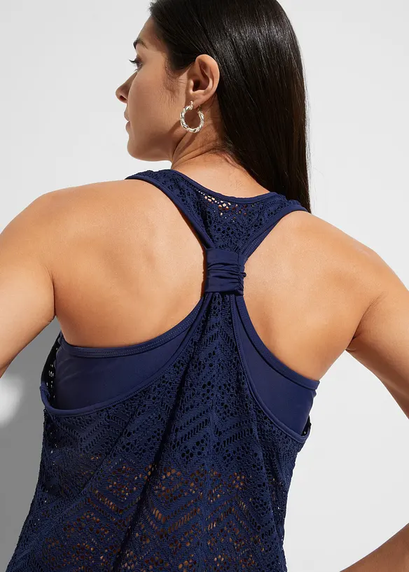 Tankini (ens. 2 pces) en dentelle, bonprix