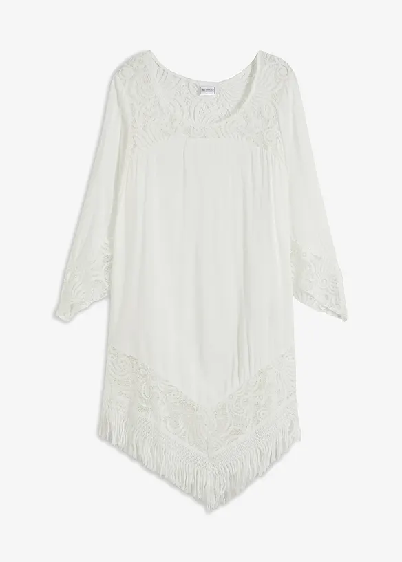 Tunique de plage longue à dentelle, bonprix