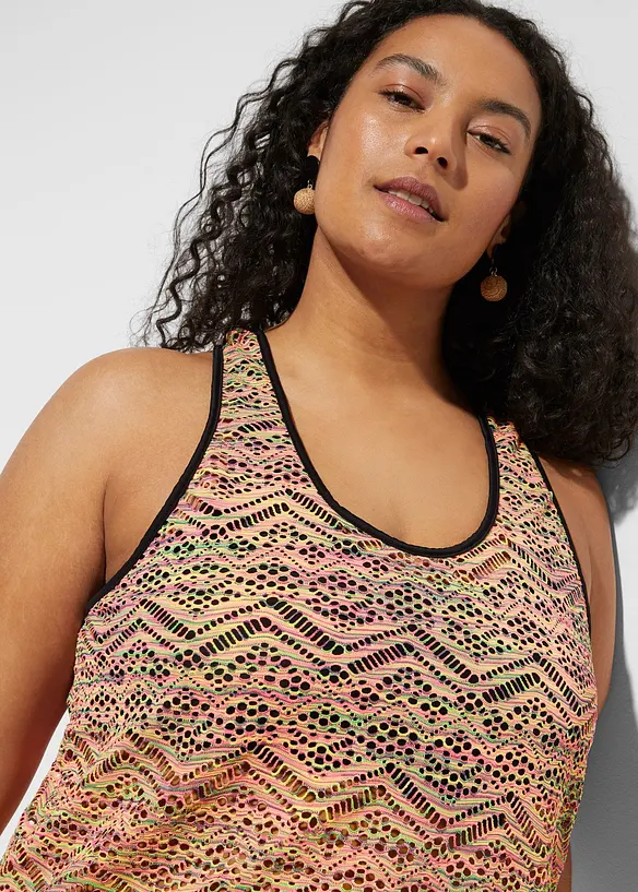 Tankini avec dentelle extensible (ens. 2 pces), bonprix