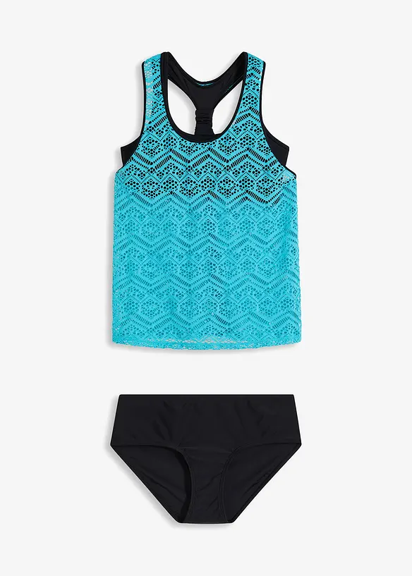 Tankini avec dentelle extensible (ens. 2 pces), bonprix