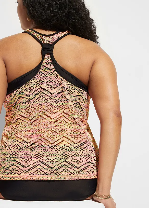 Tankini avec dentelle extensible (ens. 2 pces), bonprix