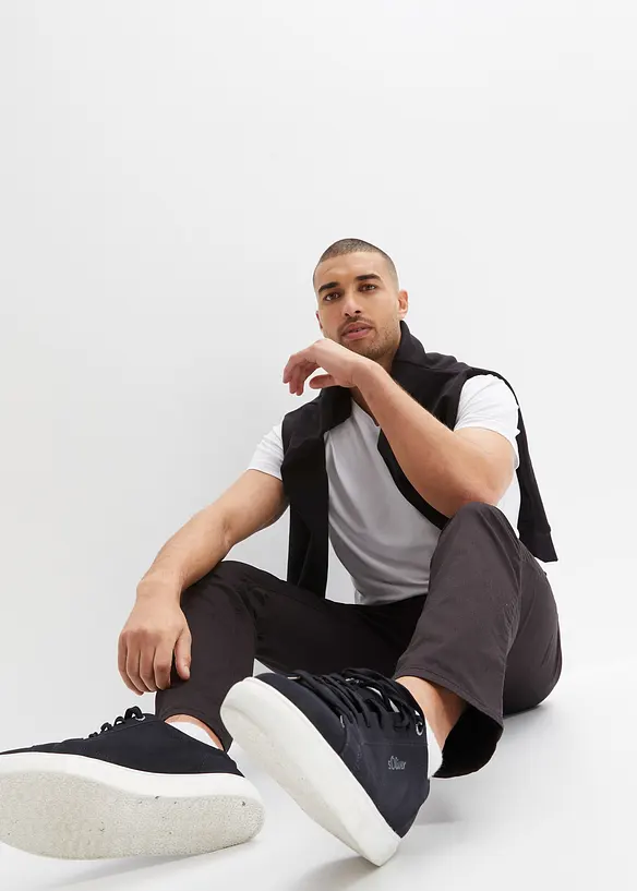 Pantalon droit stretch &agrave; taille &eacute;lastiqu&eacute;e, Regular Fit, bonprix