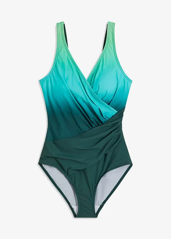 Maillot 1 pièce sculptant effet croisé, maintien modéré, bonprix