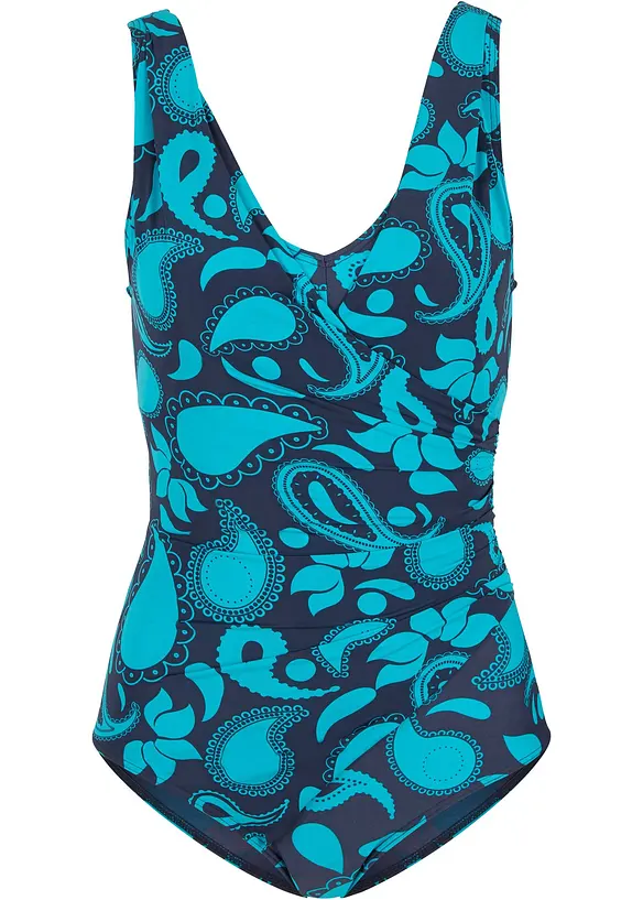 Maillot 1 pièce sculptant effet croisé, maintien léger, bonprix