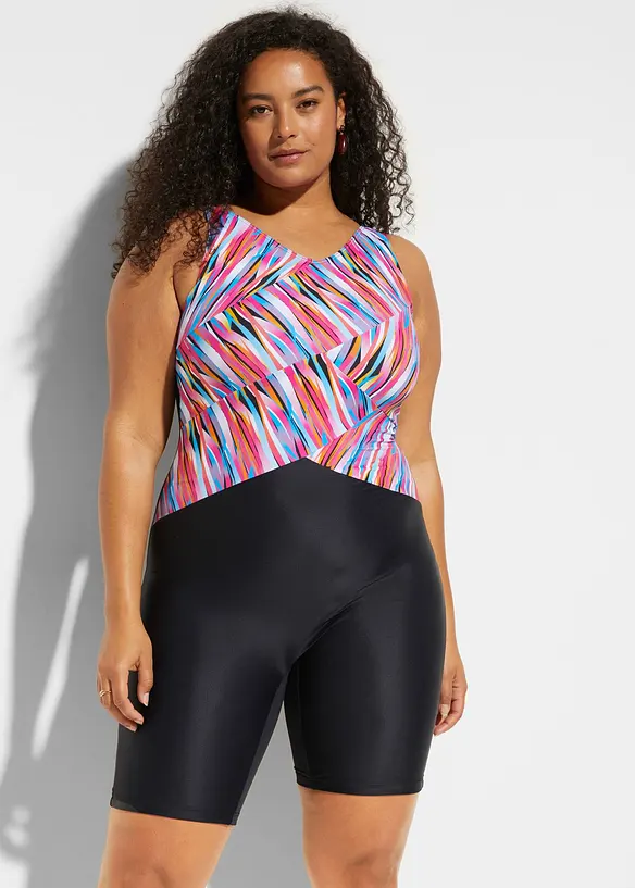 Maillot 1 pièce sculptant à jambes, maintien modéré, bonprix