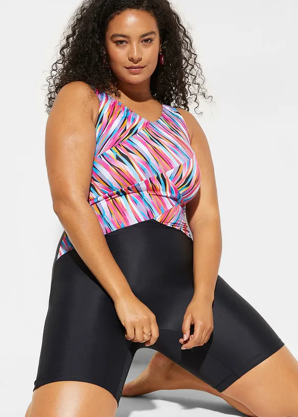 Maillot 1 pièce sculptant à jambes, maintien modéré, bonprix