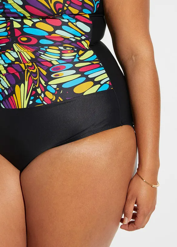 Maillot 1 pièce sculptant, maintien fort, avec volants, bonprix