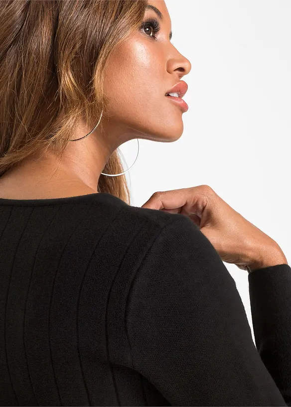 Robe en maille à carreaux, bonprix