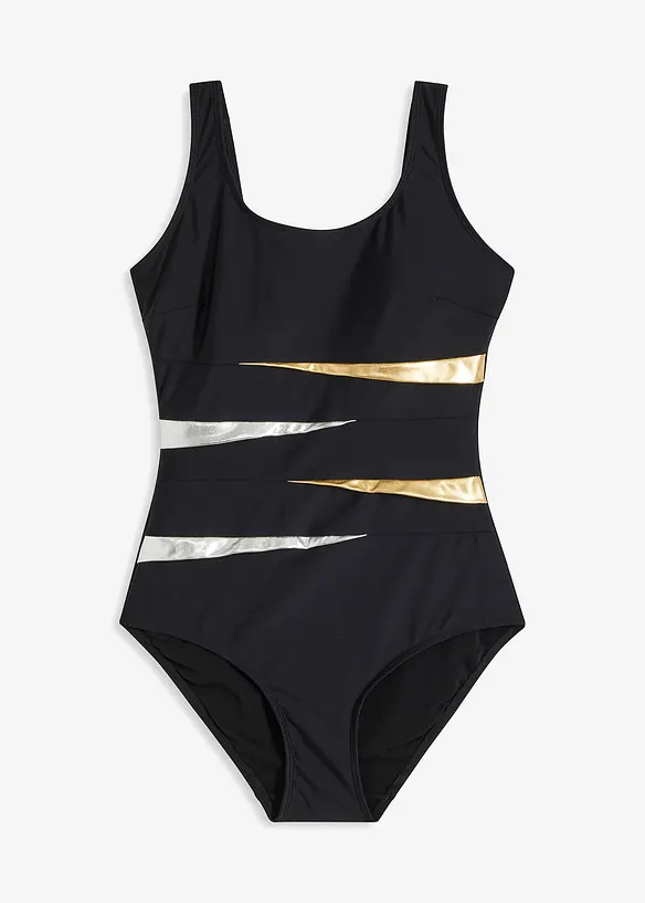 Maillot 1 pièce sculptant, maintien fort, avec empiècements, bonprix