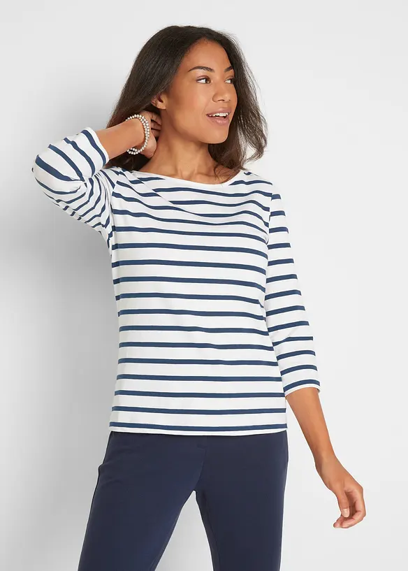 T-shirt manches longues coton, bonprix