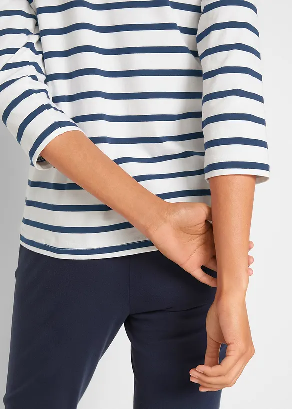 T-shirt manches longues coton, bonprix