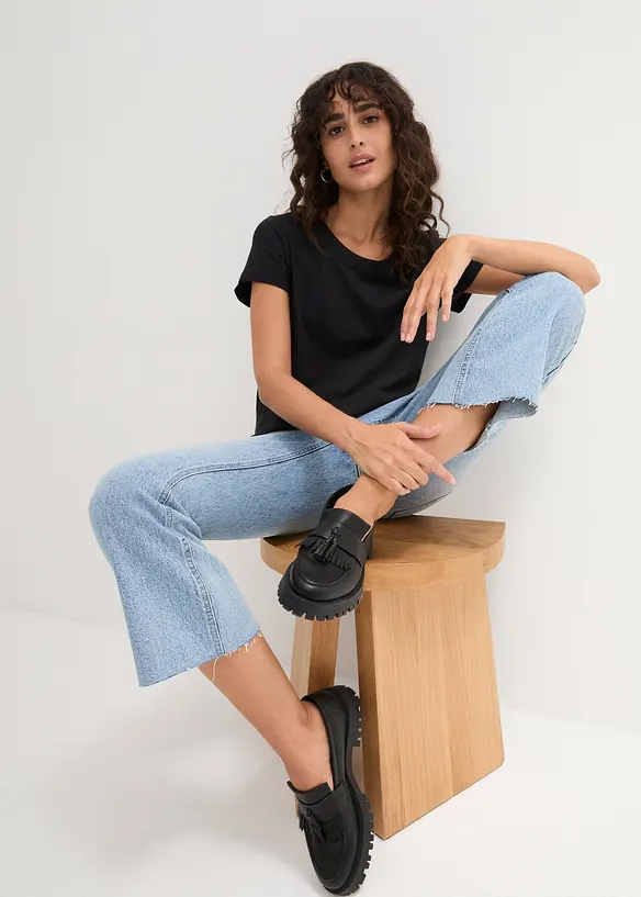 Lot de 5 T-shirts col rond, bonprix