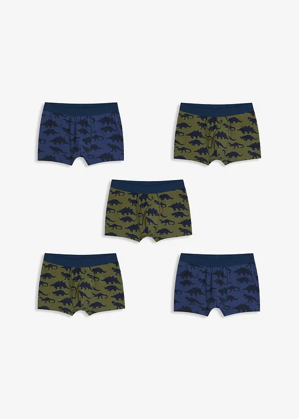 Lot de 5 boxers coton, bonprix