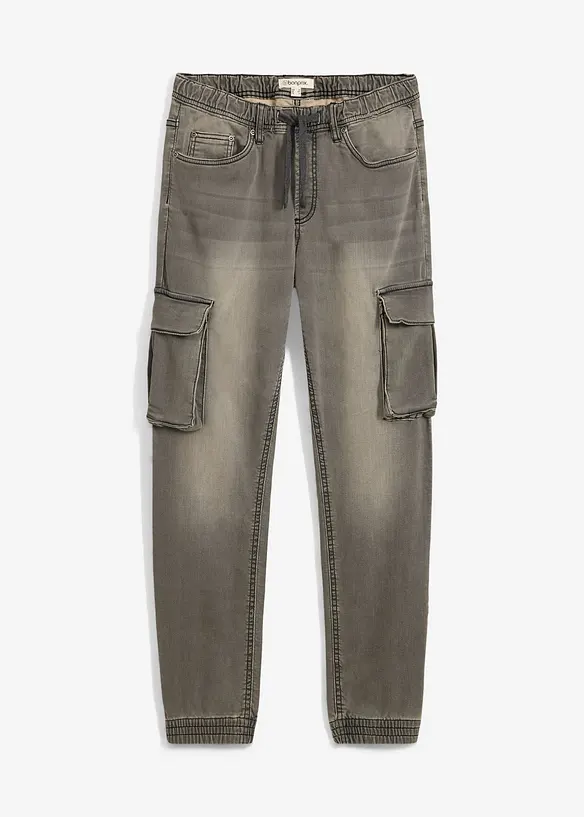 Jean jogger droit en molleton, slim, bonprix