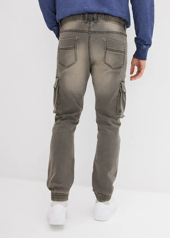 Jean jogger droit en molleton, slim, bonprix